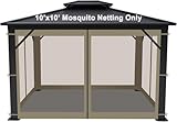 Gazebo Universal Replacement Mosquito Netting - OKSTENCK Outdoor 10×10 Gazebo with Zipper