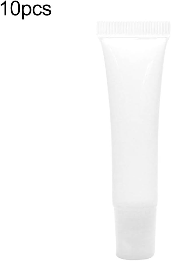 Meiyuan DIY Lip Gloss Balm 10 pcs 10Pcs 10ml Lip Gloss Balm Lotion Container Tube Empty Cosmetics Travel Bottle White