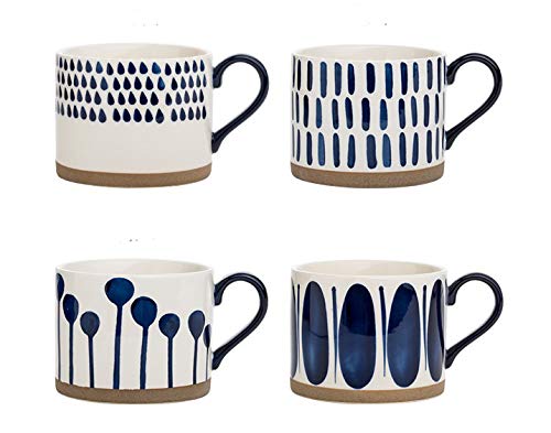 Koja 15 oz. Hand Painted Ceramic Mug Set
