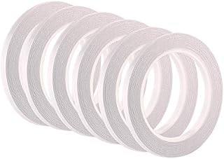 FEPITO 6 Rolls Double Sided Tape Self-Adhesive Tape for Sewing, Crafts, Handwork, 6mm x 25 Meters Each Roll