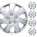 BDK Silver KT-1021-16 King1 Hubcaps Wheel Covers for Toyota Camry 2006-2014 16" - Four (4) Pieces Corrosion-Free & Sturdy - Full Heat & Impact Resistant Grade - OEM Replacement, 4 Pack