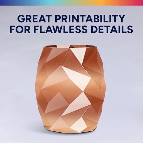 Image of OVERTURE Silk PLA Filament 1.75mm, Clog-Free Shiny, Metallic Shine 3D Printer Filament, 1kg Spool (2.2lbs), Ideal for Cosplay Jewelry & Home Decor (Silk Caramel)