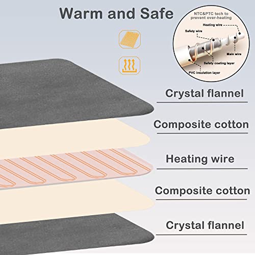 Heating Pad For Back Pain Relief, Electric Heating Pads For Cramps/Neck/Waist/Shoulder With 6 Heat Settings 4 Timers And Auto-Off,Moist & Dry Heat Option(24"X12",Dark Gray) #TOP3