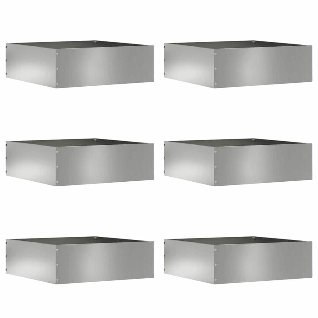 Krawędź trawnika 6 szt. 40 x 40 x 13 cm stal ocynkowana