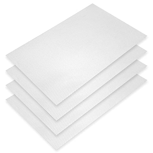 Refrigerator Shelf Liners, Pabusior Eva Translucent Fridge Liner, (11.8"X24", 4 Pcs) Pre-Cut Clear Drawer Liner, Freezer Accessories, Waterproof Reusable Refrigerator Mats For Shelves, Cabinet #TOP13