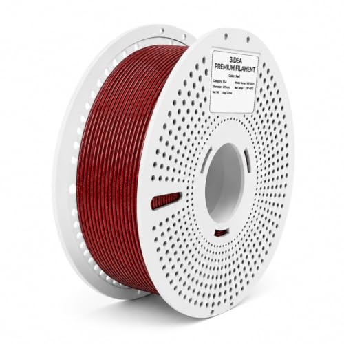 Image of 3IDEA PETG Sparkle 3D Printer Red Filament 1.75mm, 1KG with Reusable Spool, Dimensional Accuracy ±0.02mm, Premium PETG for Strong, Smooth & Durable Prints