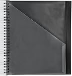 Merangue Hardcover Spiral Notebook, Narrow Ruled, 8-1/2 x 11 Inches, 76 Sheets, Large, Black