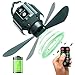 Mini Ventilador para Tienda de campaña con Control Remoto y luz LED - 3 ajustes de Brillo y 3 velocidades - Ventilador de Camping USB Recargable,Negro