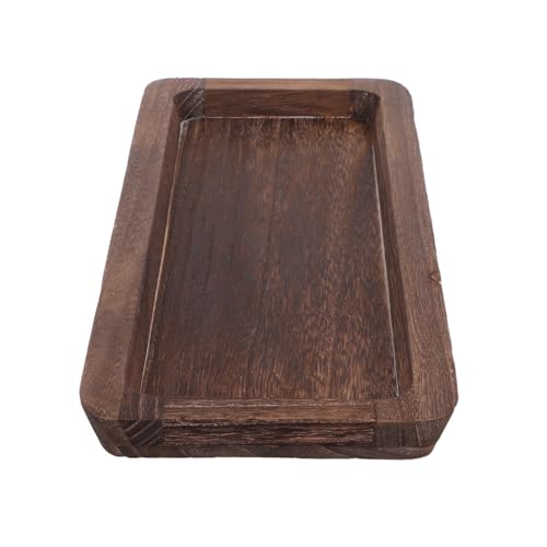 Plateau de service en bois long pour centre de table rustique et bougies