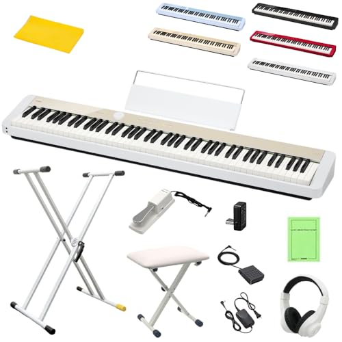 【Amabile公式】 アマービレ 純正アクセサリーセット カシオ 電子ピアノ PX-S1100 Privia 88鍵盤 コンパクト プリヴィア スピーカー内蔵 スタンド&ヘッドホン&ペダル&椅子 軽量モデル 初心者にも最適 CASIO PXS1100 (