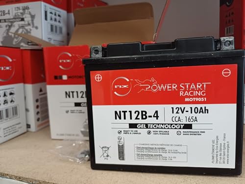Batería moto Gel YT12B-BS de 12V 10Ah reemplazo de alta descarga para motocicletas deportivas 2