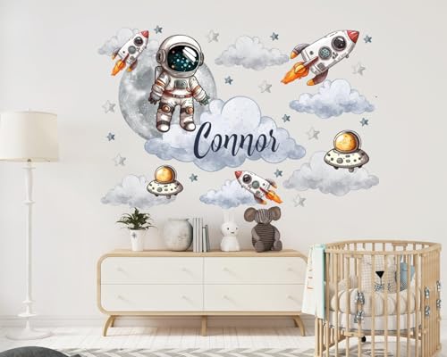 Vinilo Decorativo Astronauta Personalizado para Pared miniatura 3