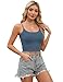 Buauty 4 Packs Crop Tops Spaghetti Strap Tank Tops for Women, Basic cami Crop Tank top Double Lined Camisole Tops, Thin Strap Bralette Tank Tops for Women Black+White+Wine+Dark Blue, M