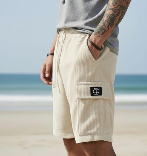 Image of INDICLUB Men's Athletic Performance Shorts,Casual Everyday Wear, Comfortable Drawstring Style