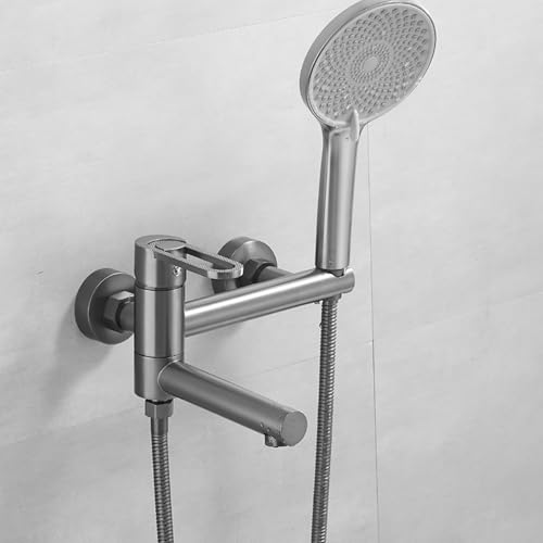 Mélangeur en laiton contre les fuites avec douche chrome mur à 2 modes
