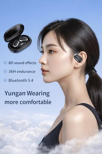 Image of OWS- W300 True Wireless Earbuds, Gaming Earbuds with Open Wearable Stereo, 50 Hours Playtime, Bluetooth 5.4 + ENC Clarity, 13mm HD BASS Drivers, IPX6 Sweat-Proof,Built-in Mic