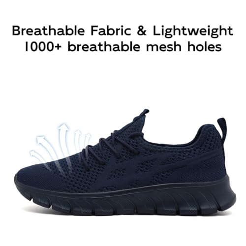 Image of Mens Walking Tennis Shoes Slip On Hiking Running Sneakers Non Slip Fitness Casual Workout Athletic Gym Lightweight Breathable Comfortable Trainers