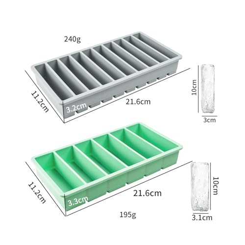 Molde de silicona para cubitos de hielo cilindricos miniatura 5