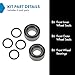 TRQ Front Wheel Hub Bearing Seal Kit Inner Outer for Saab Subaru
