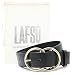 Women's Fashion 1 1/2" Mid Width Faux Leather Double Rings Buckle Belt (GOLD-BLACK)