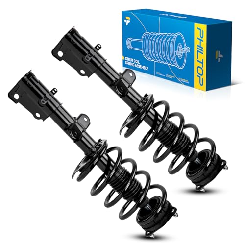 Image of PHILTOP Front Struts Shock Absorber Assembly Fits Town & Country 2008 2009 2010, Grand Caravan 2008-2010, Complete Suspension 171128L 171128R, Struts with Coil Spring Assemblies SAA134 2 PACKS
