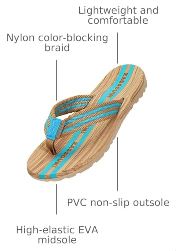 Image of Eagsouni Mens Womens Flip Flops Beach Thong Sandals | Unisex Comfortable Walking Thong Sandals,Beach Pool Water Slip On Indoor Outdoor