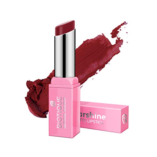 Image of Biotique Natural Makeup Starshine Matte Lipstick, Moody Muse, 3g