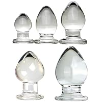 ✔2023 Neu - 5 Größen Große Glas Analplugs 32/40/45/55/65Mm Glattes Kristall Analstöpsel Anal Kugeln Sex Spielzeug: Klassischer Klarer Kristall Analplug. ✔ Multiple Polished Smooth Crystal Glass Material: Hergestellt Aus Hochwertigem, Klarem Kristallg...