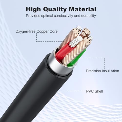 Image of USB Type C Data Charging Cable Cord Compatible with HyperX QuadCast 2, SoloCast, QuadCast S USB Condenser Gaming Microphone 10Ft