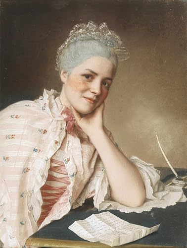 Art tableau portrait de Mademoiselle Louise Jacquet Liotard sur toile premium
