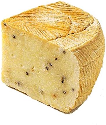 ONOW Canestrato (Incanestrato) Cheese (with Peppercorns) -1 Pound Slice Imported Italian Sheep Milk Cheese