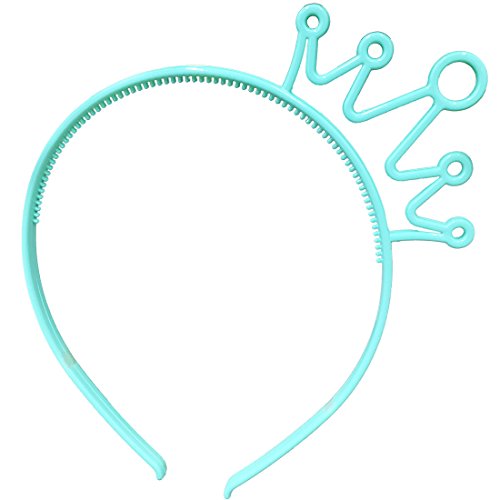 image for XIMA 12pcs Spring Colors ABS Plastic Material Crown Girls Headbands Ti