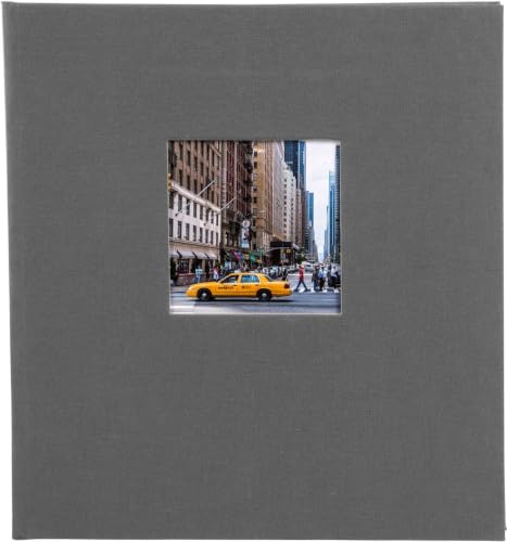 goldbuch Album Photo Bella Vista 27945-30 x 31 cm - Album Photo 60 Pages Noires avec intercalaires en Cristal - Gris