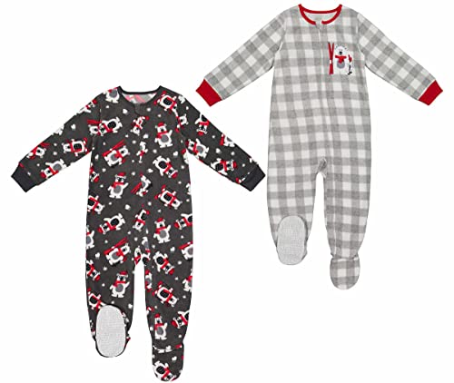 Kids Headquarters Kids 2-Pack Footed Blanket Sleeper (Bears, 5T)2