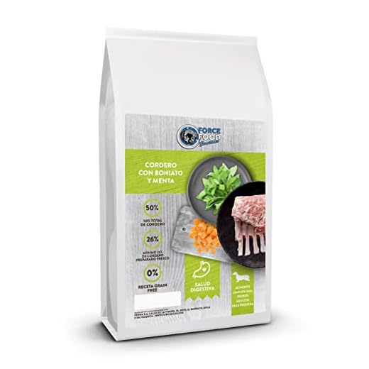 FORCEFOOD Gourmet pienso sin Cereales para Perros Adultos de Raza pequeña Cordero con boniato y Menta (2 Kg)