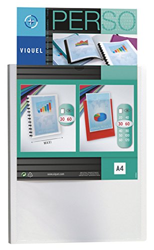 Viquel Reliure 60 vues personnalisable en polypropylène Blanc