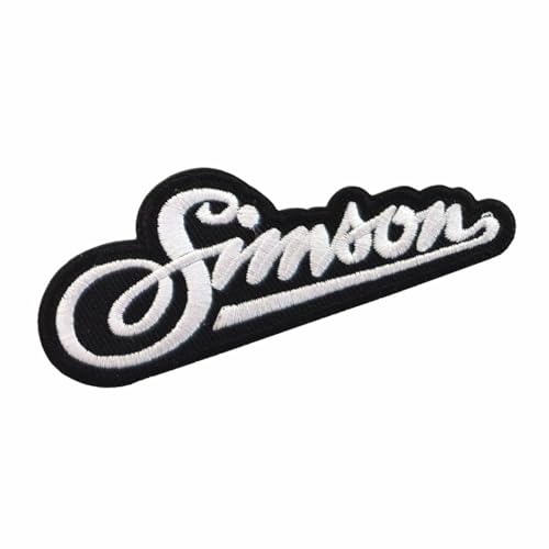 Aufnäher Aufbügler Patch Simson Weiß DDR Motorrad Logo Ostdeutschland simme