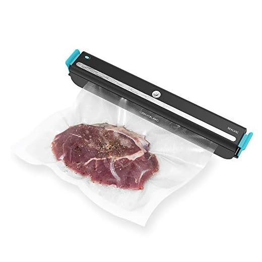 Cecotec Envasadora al vacío FoodCare SealVac 600 Easy. Sistema de envasado rápido en 10 Segundos, presión de vacío de 60 kPa,5 Bolsas de 20 x 30 cm, Apta para Bolsas genéricas (SealVac 600 Easy)