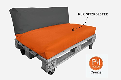 Patchhome - Cuscino per pallet, per interni ed esterni, 120 x 60 x 15 cm, 25 diversi colori e 7 misure a scelta