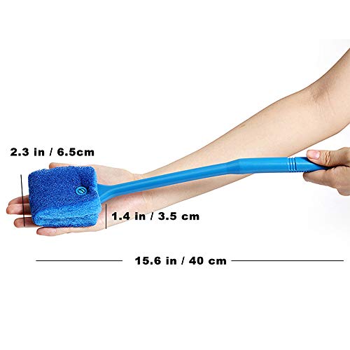 3 Pcs Double-Sided Aquarium Fish Tank Algae Cleaning Brush With Non-Slip Handle, Sponge Scrubber Cleaner For Glass Aquariums And Home Kitchen (Green) #TOP1