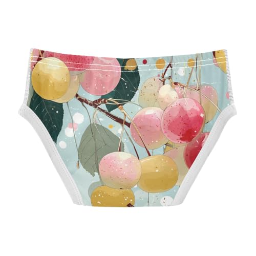 KLL Cherry Illustration Toddler Boy Soft Briefs Breathable Children Undies2