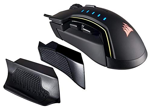 Image of Corsair Glaive - RGB Gaming Mouse - Comfortable & Ergonomic - Interchangeable Grips - 16000 DPI Optical Sensor - Aluminum
