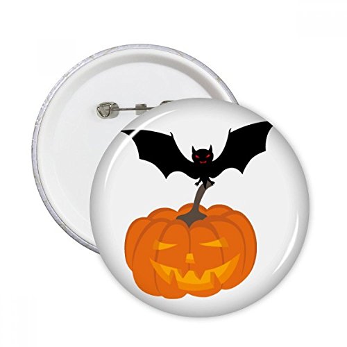Badge bouton vêtements Halloween multicolore XL au graphisme net | Lot de 5