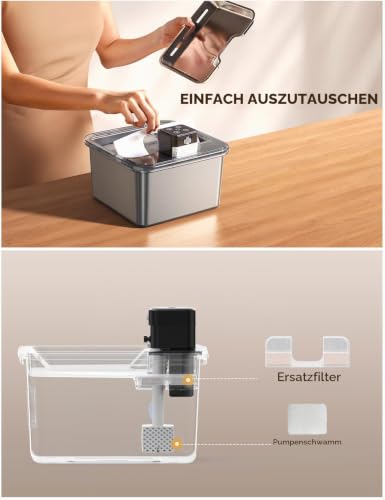 6 Pack Filter für Katzentrinkbrunnen & 6 Pack Schwämme Filterersatz – Ansicht 4