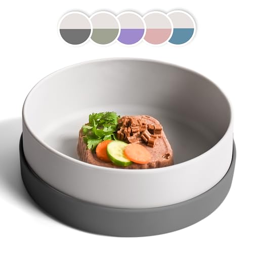 ne&no® Silikon Hundenapf 1200 ml mit Deckel für kleine und mittelgroße Hunde | im Kühlschrank luftdicht verschlossen | Futternapf Hund rutschfest | Fressnapf Hund Set