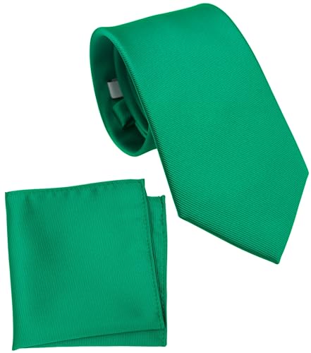 Image of Classic Tie and Pocket Square Set for Men, 3.2-Inch Standard Width