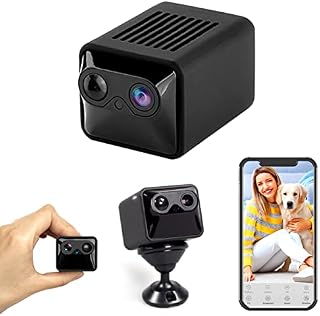 OOSSXX Mini Spy Hidden Camera, 4K HD Wireless Nanny Security Surveillance Camera with Two-Way Audio, Wide Angle Wi-Fi Home Cam with PIR Detection,Night Vision