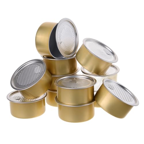 OFFSCH 12Pcs Empty Pet Food Can Snack Containers Tins with Easy Peel Lids for Dog Cat Food Storage for Treats Mousse Desserts
