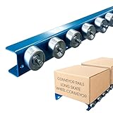 Ultimation Heavy Duty Conveyor Rails – 5′ Flow Rail with Steel Skate Wheels for Gravity Conveyors, Storage, and Material Handling – T5 Flow Rack System, 260 lbs/ft Capacity