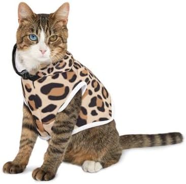 Leopard Print Pet Hoodie | Animal Print Dog Hoodie, Cozy Hooded Pet Sweater